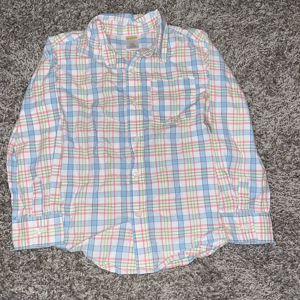 Gymboree SMALL (5-6) boys long sleeve button up shirt